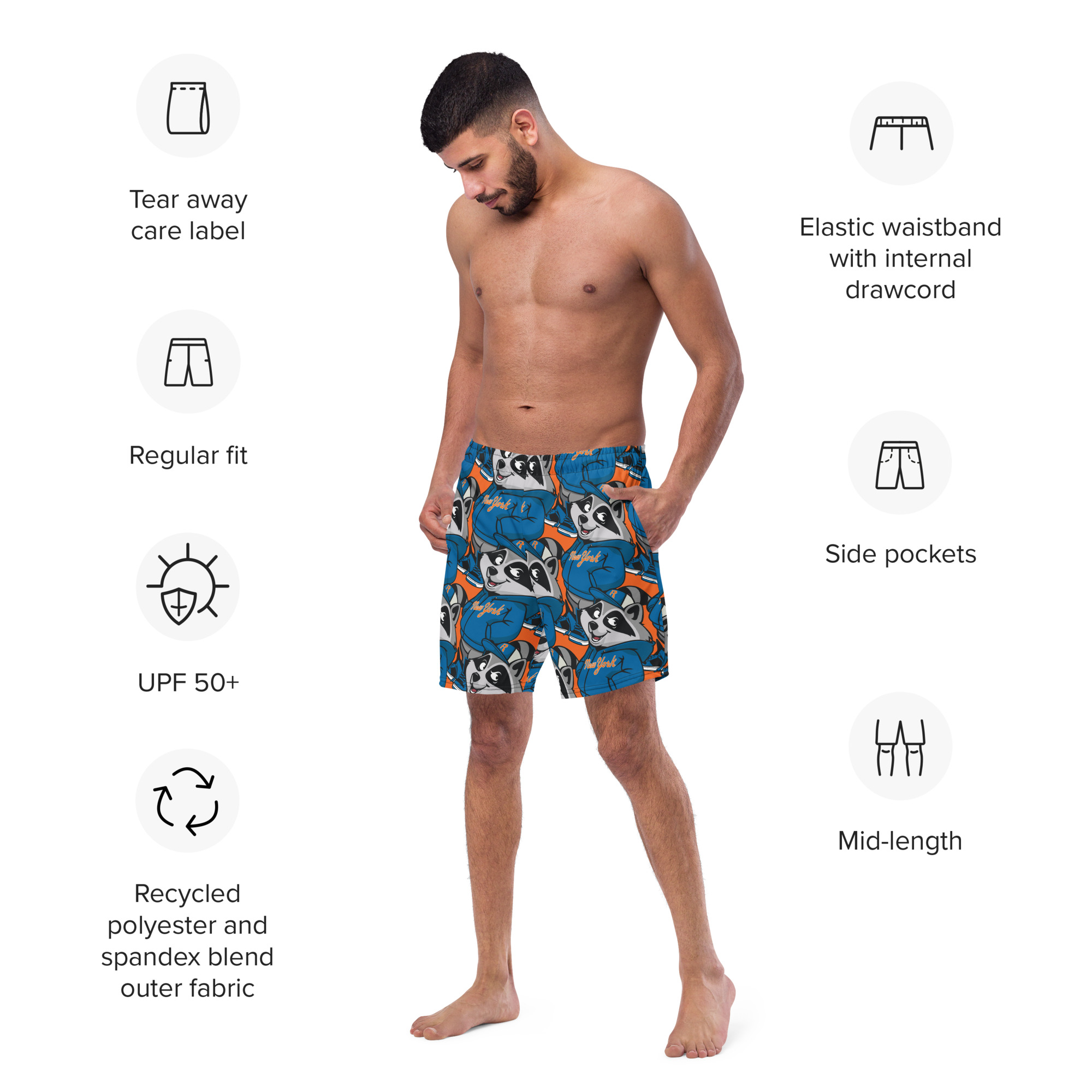 Mets Rally Racoon Swim Trunks - Image 2